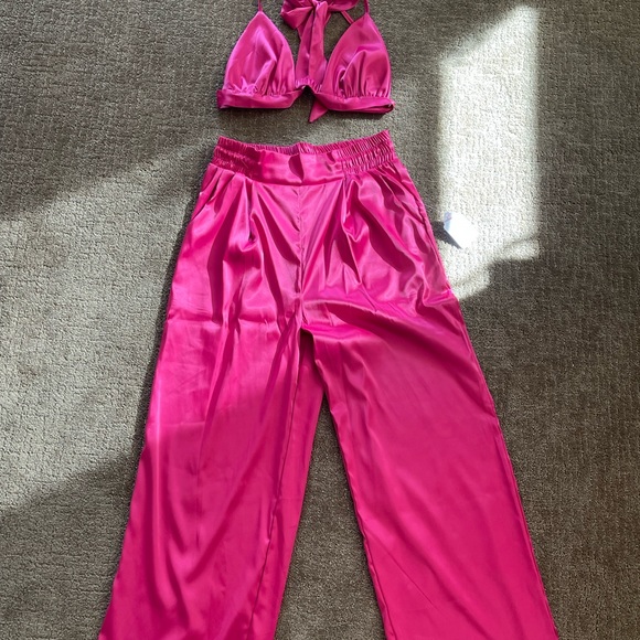 NWT 3 pc Pink Silk Set - Picture 4 of 7